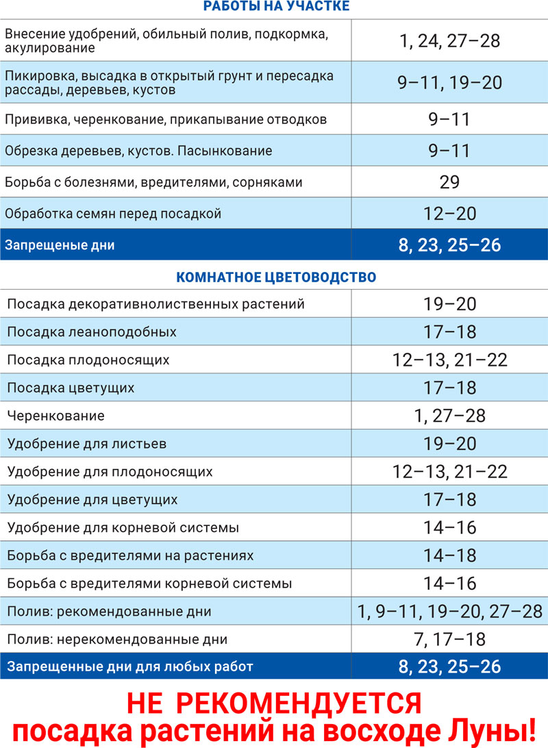 Лунный агроном декабрь 2022