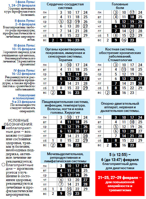 Лунный доктор февраль 2020