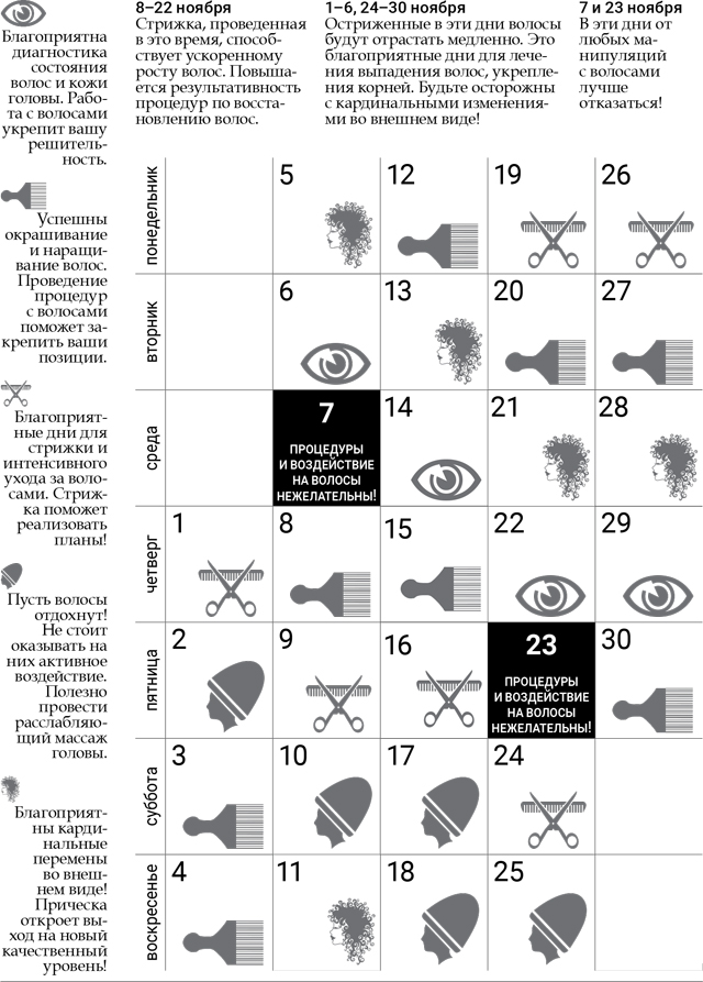 Лучшие Дни В Ноябре Для Стрижки Волос